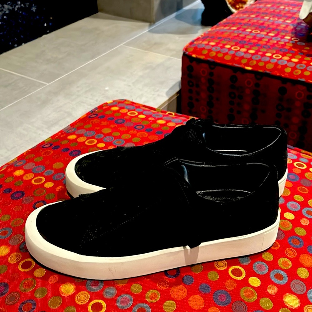 Vince black suede sneakers. Like new.  Worn once. Purchased at Saks. Size 7.